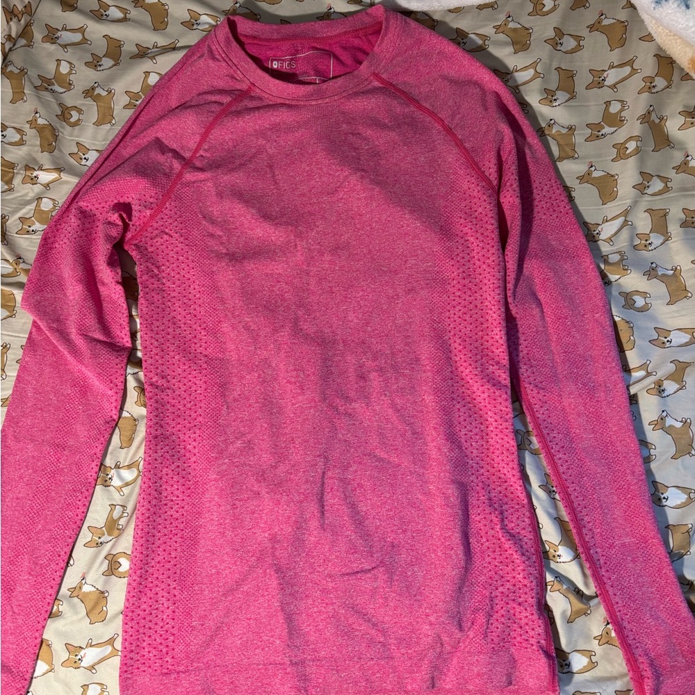 FIGS pink Salta Top